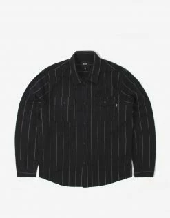 HUF Issue Stripe Flannel Shirt - Black
