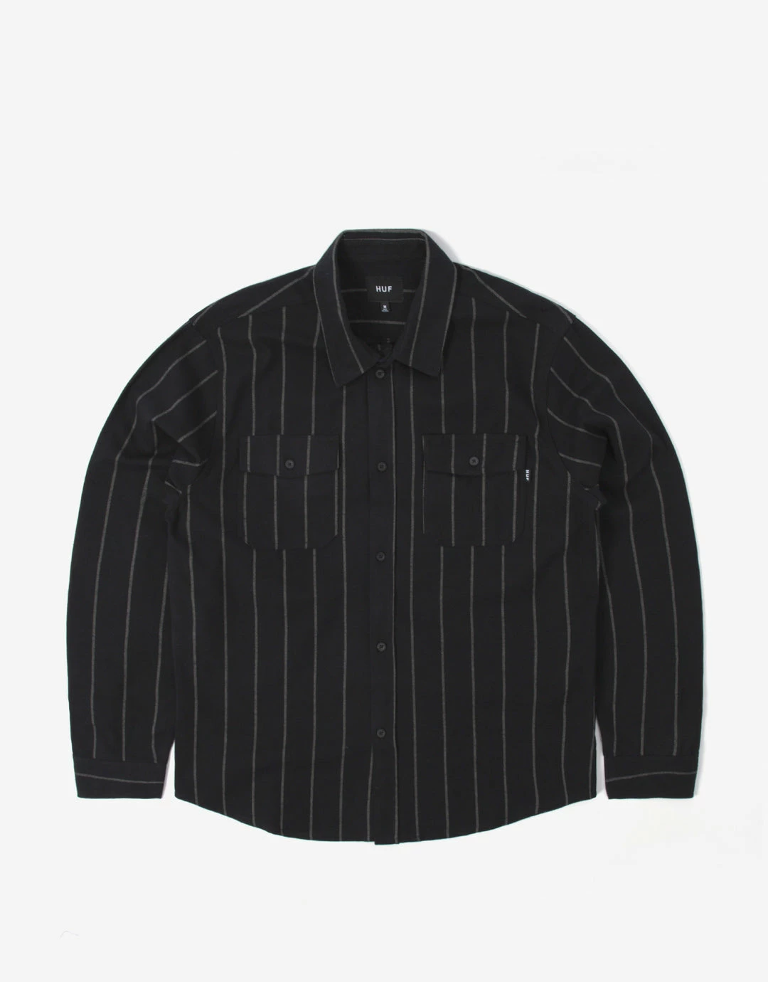 HUF Issue Stripe Flannel Shirt - Black 1 HUF Issue Stripe Flannel Shirt - Black