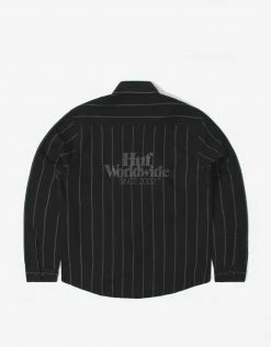 HUF Issue Stripe Flannel Shirt - Black