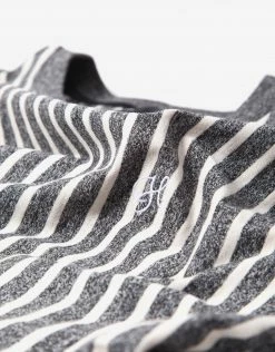 HUF Overdyed Vertical Stripe T Shirt - Off White