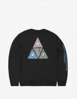 HUF Prism Triple Triangle Crewneck - Black