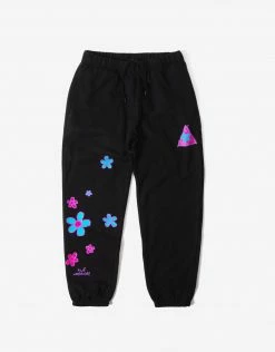 HUF Pushing Daisies Triple Triangle Fleece Pant - Black
