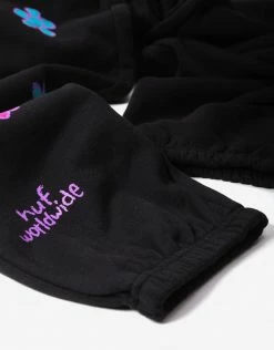 HUF Pushing Daisies Triple Triangle Fleece Pant - Black