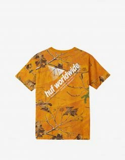 HUF Realtree Peak Logo T Shirt - Realtree Orange