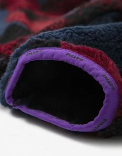 HUF Sativa Floral Sherpa Fleece - Navy Blazer