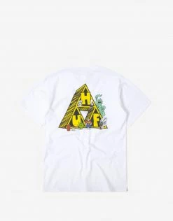 HUF Saturday Morning TT T Shirt - White New Arrivals
