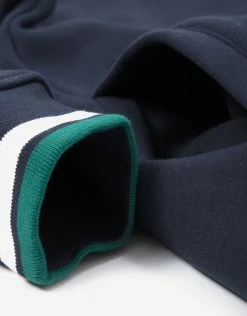 HUF Shadow Serif 1/4 Zip Mockneck - Navy Blazer