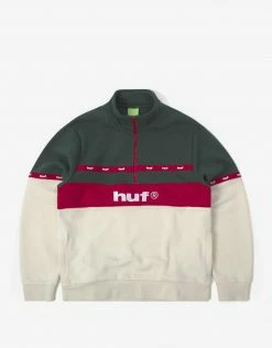 HUF Taped 1/4 Zip Fleece - Off White