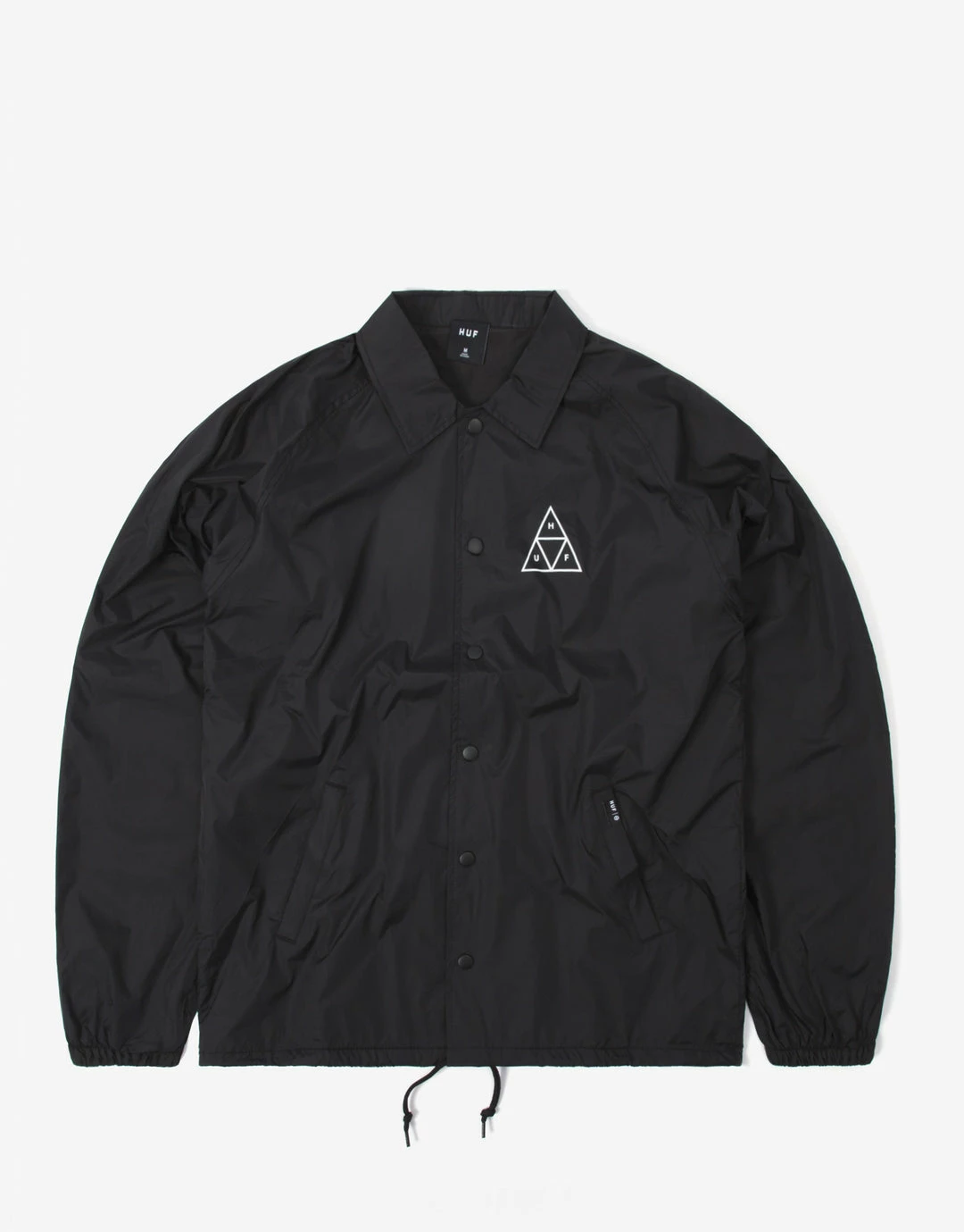 HUF Essentials HUF Triple Triangle Coach Jacket - Black Clothing 1 HUF Essentials HUF Triple Triangle Coach Jacket - Black Clothing