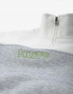 HUF Women's 1/4 Zip Mockneck Fleece - Athletic Heather