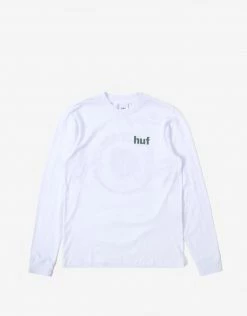 HUF Women's Dandelion Longsleeve Relax T-Shirt - White Clothing