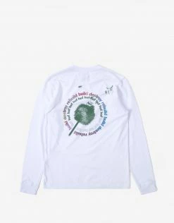 HUF Women's Dandelion Longsleeve Relax T-Shirt - White Clothing