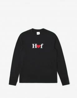 HUF Women's Milton Longsleeve Relax T-Shirt - Black