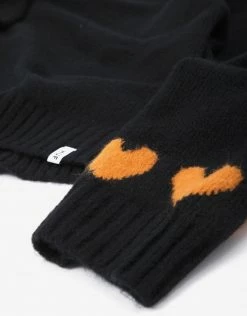 HUF Women's OG Feels Button Up Sweater - Black Clothing