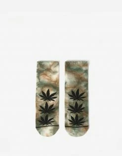 Clothing HUF Women's Tiedye Plantlife 1/4 Sock - Natural