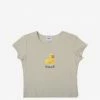 HUF Women's Baby Knit T-Shirt - Stone