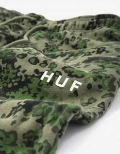HUF Women's Contra Fleece Pant - Green Camo Clothing