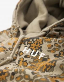 HUF Women's Contra Mockneck Pullover Hoodie - Tan Camo