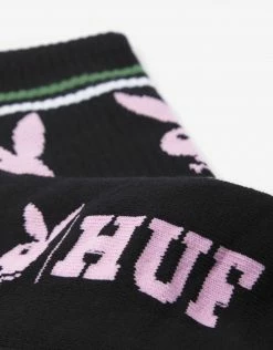 HUF X Playboy Rabbit Head Crew Sock - Black