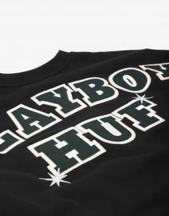 HUF X Playboy Rabbit Head Crewneck Sweatshirt - Black