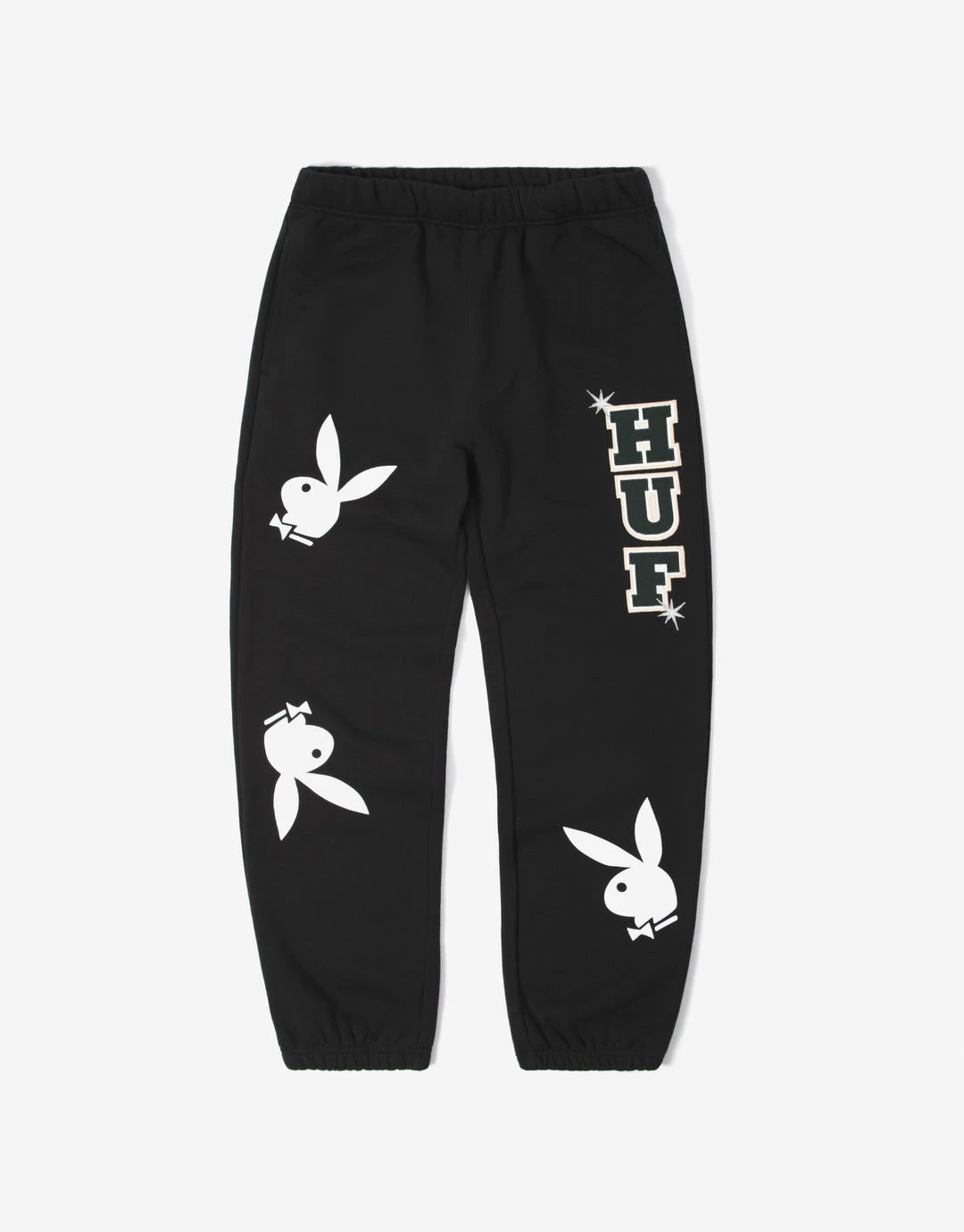HUF X Playboy Rabbit Head Fleece Pants - Black 1 HUF X Playboy Rabbit Head Fleece Pants - Black