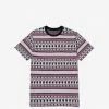 HUF X Playboy Stripe Knit T Shirt - Burgundy