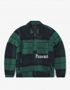 HUF X Pleasures Blackwatch Work Jacket - Navy