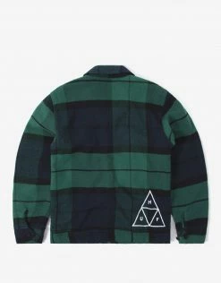 HUF X Pleasures Blackwatch Work Jacket - Navy