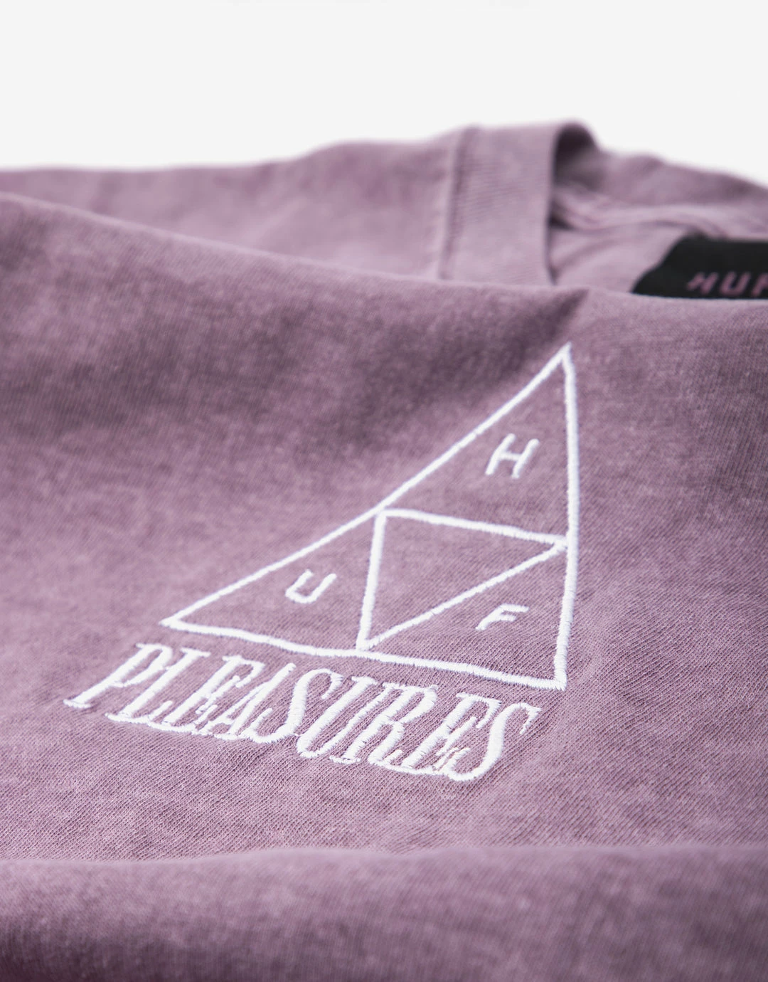 HUF X Pleasures Dyed T Shirt - Purple 2 HUF X Pleasures Dyed T Shirt - Purple