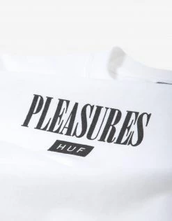 HUF X Pleasures Spore Long Sleeve T Shirt - White