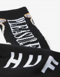 HUF X Pleasures Spore Sock - Black