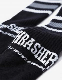 HUF X Thrasher Centre Field Sock - Black New Arrivals