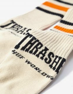 New Arrivals HUF X Thrasher Centre Field Sock - Natural
