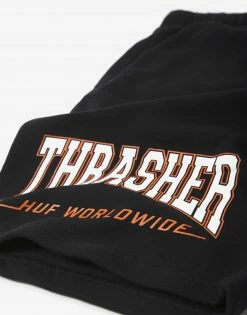 New Arrivals HUF X Thrasher Deep Drive Fleece Short - Black