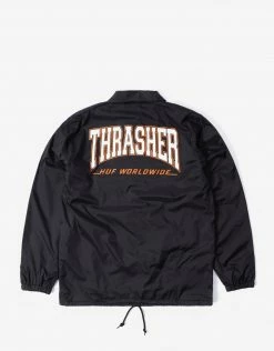 HUF X Thrasher Split Coaches Jacket - Black