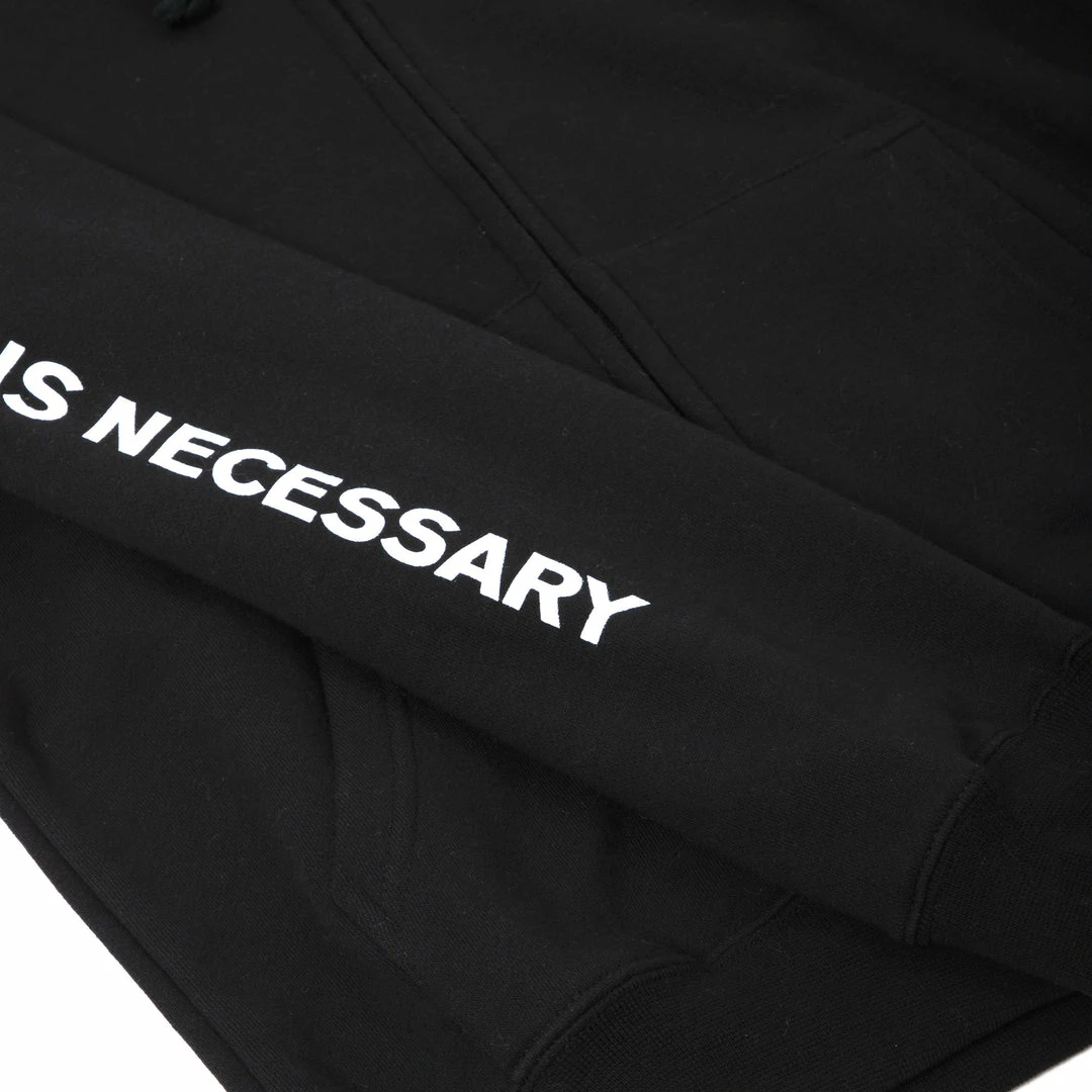 Clothing HUF Women's All Means Triple Triangle Full Zip Hoody - Black 4 Clothing HUF Women's All Means Triple Triangle Full Zip Hoody - Black