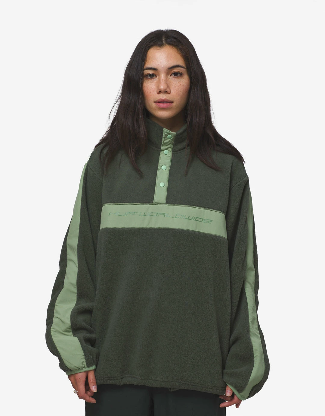 HUF Women's Cascade Polar Fleece - Thyme Clothing 2 HUF Women's Cascade Polar Fleece - Thyme Clothing