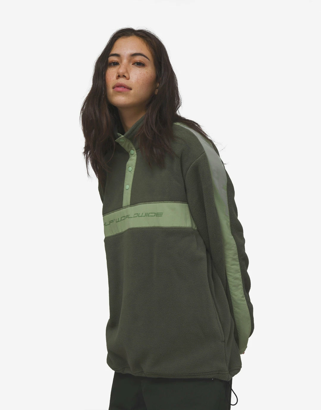 HUF Women's Cascade Polar Fleece - Thyme Clothing 5 HUF Women's Cascade Polar Fleece - Thyme Clothing