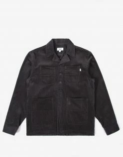 HUF Women's Corduroy Chore Jacket - Blue Graphite