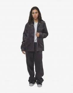 HUF Women's Corduroy Chore Jacket - Blue Graphite