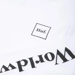 Clothing HUF Women's Domestic Long Sleeve Crop T Shirt - White 6 Clothing HUF Women's Domestic Long Sleeve Crop T Shirt - White