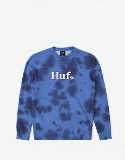 HUF Women's In Bloom Crewneck - Navy Blazer Clothing