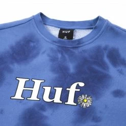 HUF Women's In Bloom Crewneck - Navy Blazer Clothing