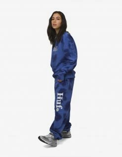 HUF Women's In Bloom Crewneck - Navy Blazer Clothing