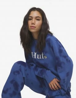 HUF Women's In Bloom Crewneck - Navy Blazer Clothing