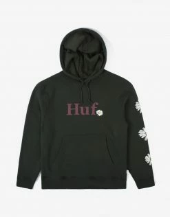 HUF Women's In Bloom Pullover Hoody - Dark Green