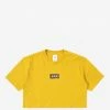 Clothing HUF Women's Leopard Bar Logo Crop T Shirt - Gold
