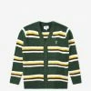 HUF Women's 1984 Mohair Stripe Cardigan - Dark Green