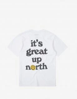 Clothing It's Great Up North Pocket T Shirt - White/Black
