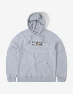 Clothing It's Great Up North V2 Hoody - Light Oxford Grey